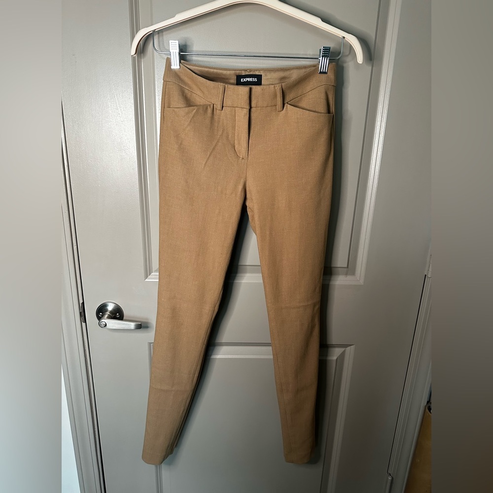 EXPRESS Camel Skinny High Rise Pant Size 2